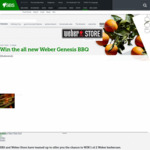 Win a Weber Genesis SE-EPX-435 Smart Gas Barbecue Worth $2,899 or a Weber Family Q Gas Barbeque Worth $949 from SBS