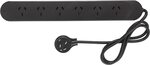 HPM 6 Outlet Surge Protected Powerboard Black $7.98 + Delivery ($0 with Prime/ $39 Spend) @ Amazon AU