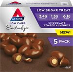 Atkins Chocolate Coated Almonds Endulge 150g (Pack of 5) $7.50 (Save 48%, $6.75 S&S) + Delivery ($0 Prime/$39 Spend) @ Amazon AU