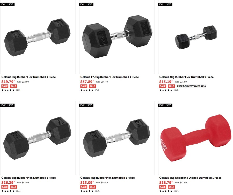 Dumbbell set best sale rebel sport