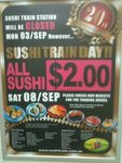 ALL Sushi- $2 @ Sushi Train (8 Sept)