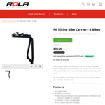 FX Tilting Bike Carrier - 4 Bikes $50 + $10 Shipping @ Rola