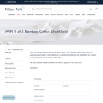 Win 1 of 5 400 Thread Count Bamboo Cotton Sheet Sets from Pillow Talk