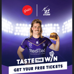 Free: 2x Adult General Admission Tickets to Melbourne Storm V Parramatta Eels (8pm 28/07/23 Marvel Stadium) @ Grilld