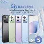 Win 1 of 5 Cubot Note 50 Smartphones from Cubot