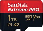 SanDisk Extreme Pro 1TB microSDXC Card $180.30 Delivered @ Az eShop via Amazon AU ($171.29 Officeworks Pricebeat)