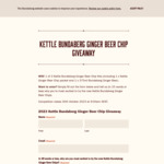 Win 1 of 3 Kettle Bundaberg Ginger Beer Chip Kits from Bundaberg