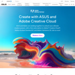 1 or 3 Month Free Subscription to Adobe Creative Cloud, Acrobat Standard DC and Substance 3D for Eligible ASUS Owners
