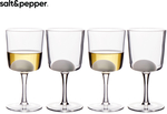 4 Sets of 4 Salt & Pepper 375ml Industry Wine Glasses Clear/White $16 (RRP $69.95) + Delivery ($0 with OnePass) @ Catch