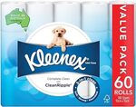 Kleenex Complete Clean Toilet Paper Clean Ripple 60 Rolls $29.33 ($26.40 S&S) + Delivery ($0 with Prime/ $59 Spend) @ Amazon AU
