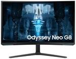 Samsung Odyssey Neo G8 32inch 240hz Curved UHD QLED VA Gaming Monitor $999 + Delivery ($0 to Metro/ C&C) + Surcharge @ Scorptec