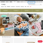 30-70% off Full Price Typo Products in-Store /+ $3 C&C ($0 with $35 Order) /+ $7 Delivery ($0 with $70 Order) @ Cotton On