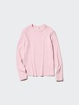 Women's Soft Ribbed Crew Neck L/S T-Shirt (Pink or Yellow, XL-XXL) $4.90 + $7.95 Delivery ($0 C&C/ in-Store/ $75 Order) @ UNIQLO