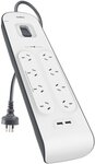 Belkin SurgePlus 8 Outlet 2 USB Powerboard $44.90 + Del ($0 OnePass/ C&C/ in-Store) @ Bunnings (Price Beat $42.66 @ Officeworks)