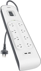 Belkin SurgePlus 8 Outlet 2 USB Powerboard $44 + Del ($0 OnePass/ C&C/ in-Store) @ Bunnings (Price Beat $41.80 @ Officeworks)