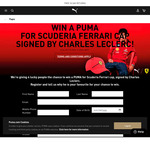Win 1 of 4 PUMA for Scuderia Ferrari Caps, signed by Charles Leclerc from Puma