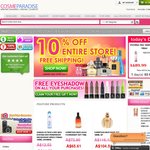 10% off + Free Shipping All Skincare, Makeup, Perfume, Cosmetic Products @ CosmeParadise!