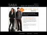 SABA - Pre Sale Invitation - 30% off selected winter items