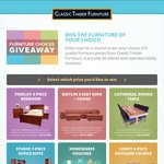 Win a Furniture Package (Bed Set, Lounges etc) from Classic Timber Furniture