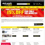 15% off Dick Smith from 5:30pm until 8:00pm AEST