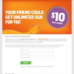 Amaysim Unlimited 5GB Plan $10 (Save $35) - First Month/New Customers