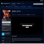 PSN 12 Days of Christmas - Deal 4 WWE 2K16 $59.97 (PS4)