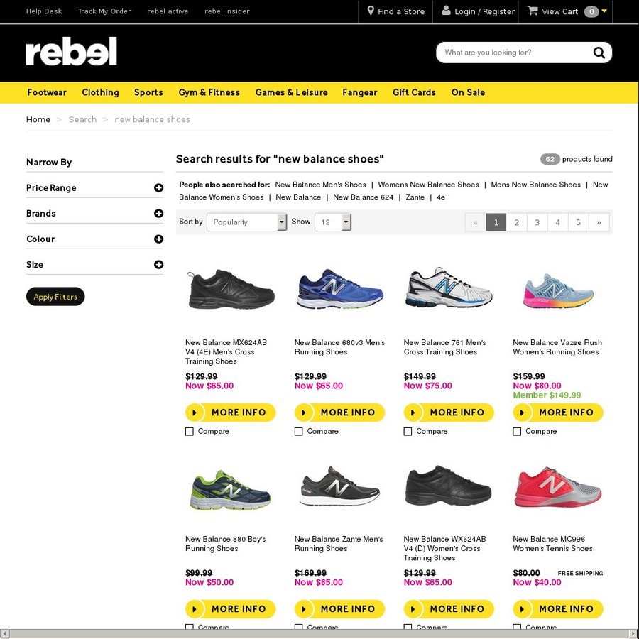 rebel sport shoes