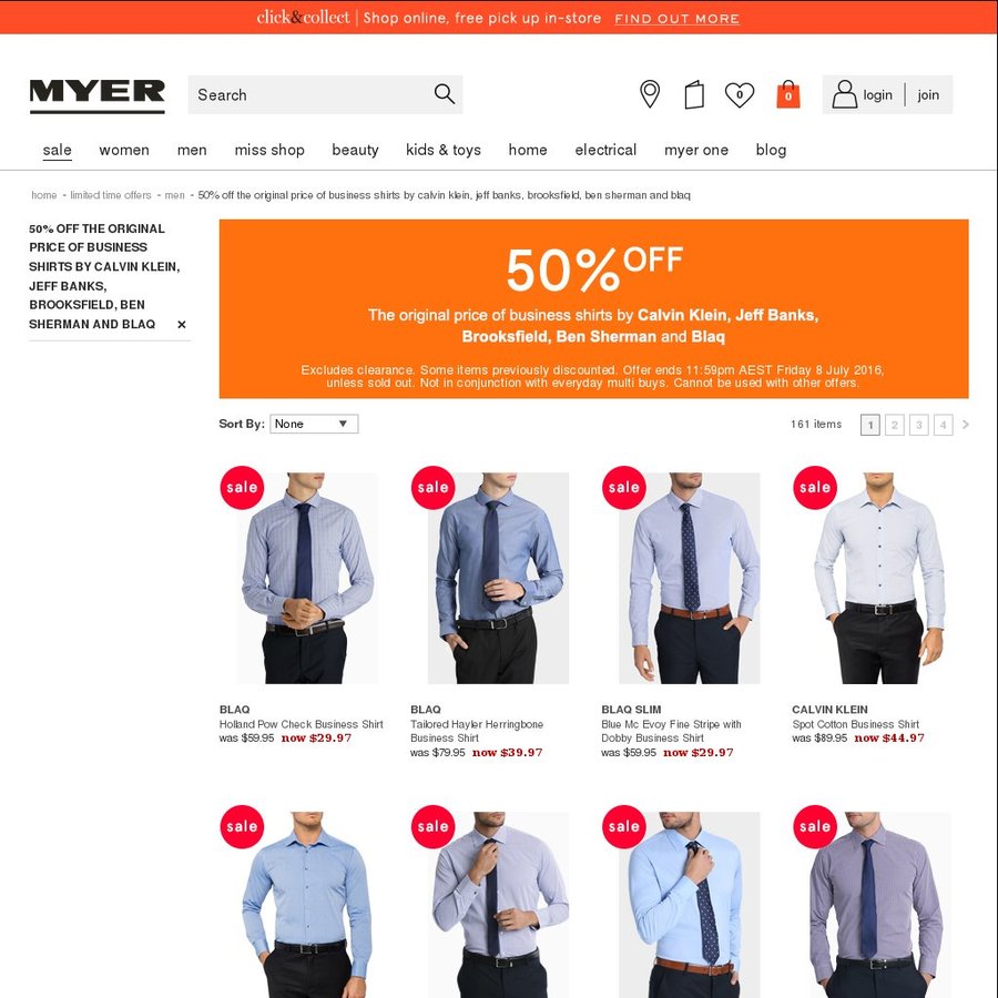 Myer on sale mens clothing