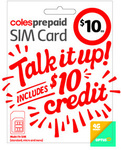 Coles - Prepaid $10 Triple Sim Card for $2