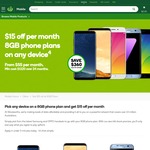 $15 off Per Month on Any 8GB Phone Plans at Woolworths Mobile. SGS8 $77/Month, S8+ $80/Month w/ 8GB + 300min Int Calls