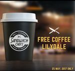 Free Coffee TODAY (26/5) @ Sandwich Chefs [Lilydale, VIC]