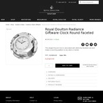 Royal Doulton Radiance Giftware Clock Round Faceted - $29 + Other Deals - Outlet Shop ($9.95 Australia Wide Delivery)