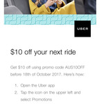 Uber - $10 off