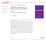 Earn Double Velocity Frequent Flyer Points with Virgin Australia
