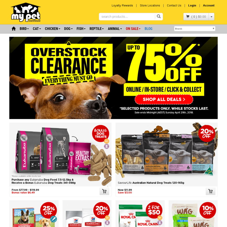 My Pet Warehouse - Overstock Clearance Sale Extended - Up To 75% Off ...