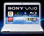 Sony Vaio Laptop White AMD Triple Core Phenom II $899 + Shipping $10 -COTD RRP $1349