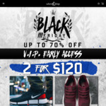 Black Friday Sale @ Culture Kings 2 for $120 / 6 for $99.95 / 2 for $50 