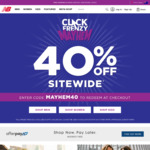  40% off Full Priced Items + Shipping (Free over $100) @ New Balance