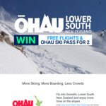 Win a New Zealand Ski Trip for 2 Worth $1,936 from Lower South New Zealand [QLD]