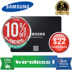 Samsung 860 EVO 1TB $178.20 + $15 Shipping ($0 with Plus) + Bonus $22 Samsung Cashback @ Wireless1 eBay