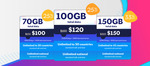 Lebara 180 Day Deals, Small 70GB, $100 | Medium 100GB, $120 | Large 150GB, $150 (New and Existing)