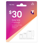 Telstra $30 Pre-Paid Max SIM Starter Kit $15 (20GB Data 28 Days Expiry) @ Telstra Online