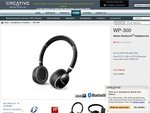 Creative WP-300 Bluetooth Headphones + Free iPhone OR USB Adapter $90 Shipped
