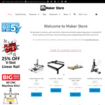 Sale on All CNC Machines + 25% off V-Slot Linear Rail @ MakerStore.com.au