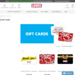 20% off Gift Cards @ Lowes