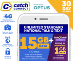 Catch Connect 30 Days Prepaid Mobile 15GB + Unlimited Talk & Text $10 (Was $20) - New Customers Only