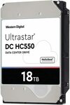 Western Digital Ultrastar DC HC550 18TB 7200RPM Data Centre HDD $597.27 + Delivery ($0 w/ Prime) @ Amazon US via AU
