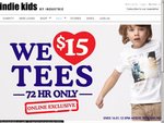 $15 Tees and Henleys at Indie Kids by Industrie