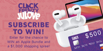 Win a MacBook Air, Two $500 VISA Gift Cards & AirPods Pro from Click Frenzy