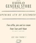 [QLD] Free Coffee, Pies, Ice-Cream 7am-10am Saturday (4/12) @ Eudlo General Store (Eudlo)